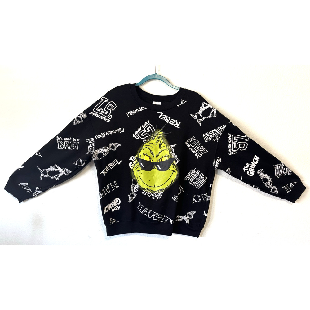 The Grinch Naughty Rebel Christmas Sweatshirt Black‎ XXXL (21) Holiday Graphic